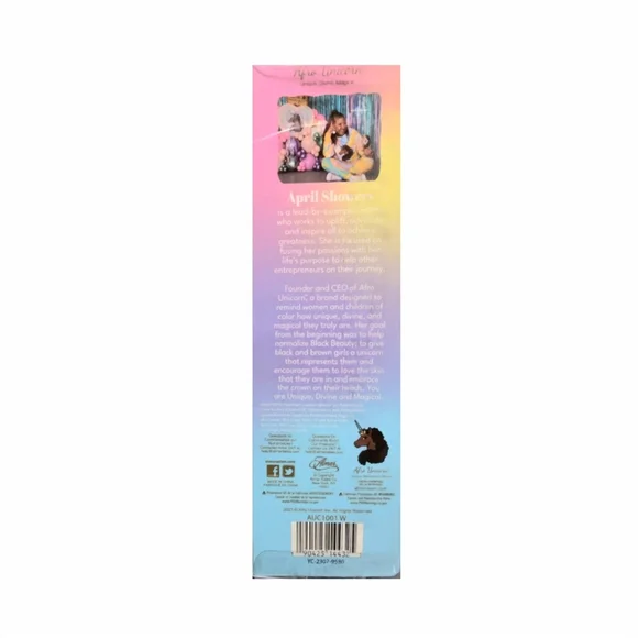 Afro Unicorn Pucker Pop Lip Gloss Set - Strawberry & Vanilla Flavors - Picture 3 of 4